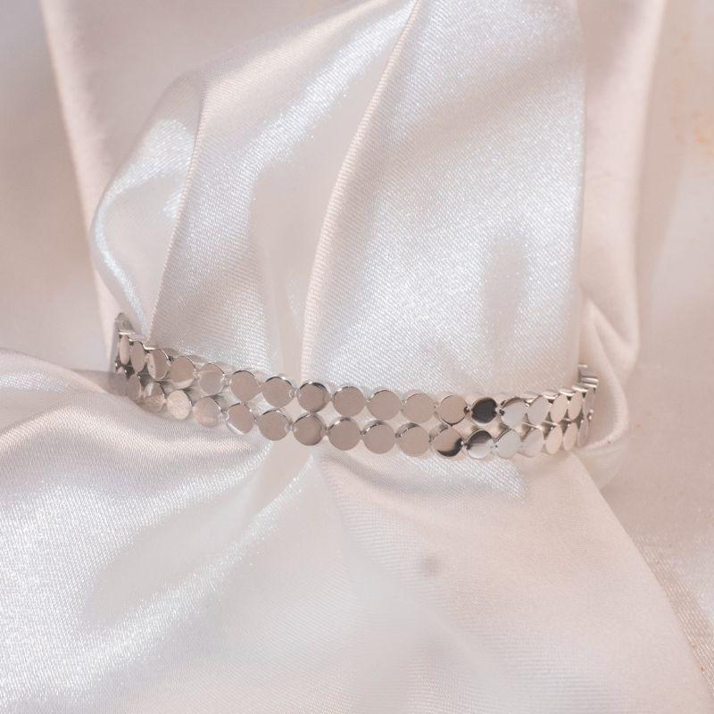 Bracelete em Aço Inox Esferas - Aço inox