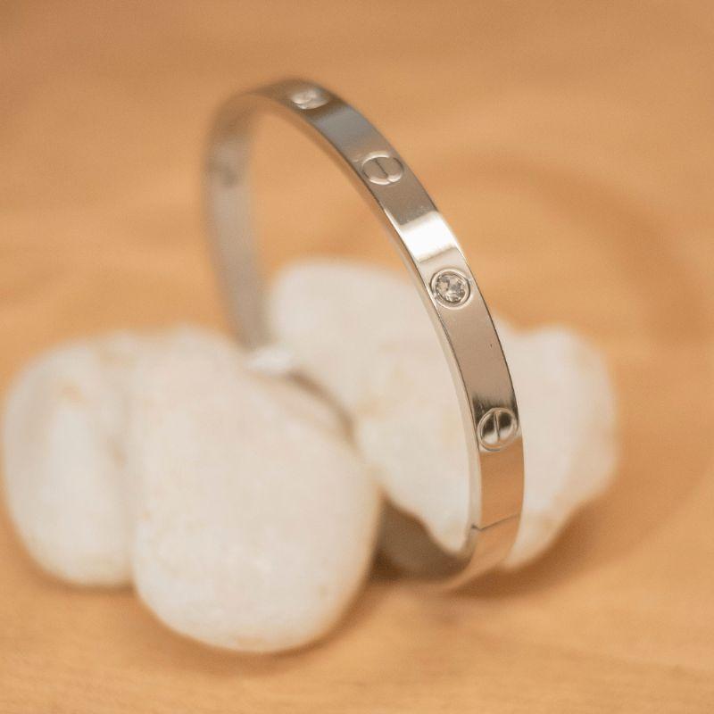 Bracelete Ponto de luz  - aço Inox