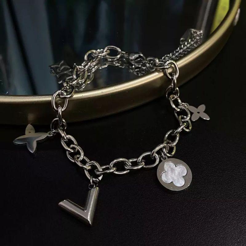 Pulseira Elos Pingentes  - Aço Inox