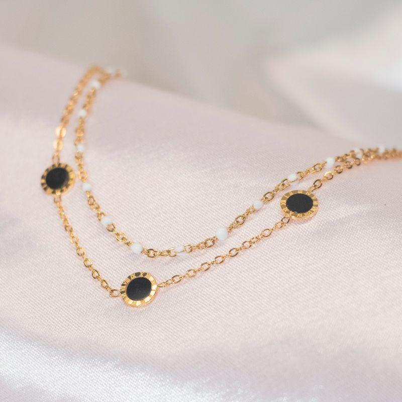 Pulseira Numero Romano - Aço inox com Banho