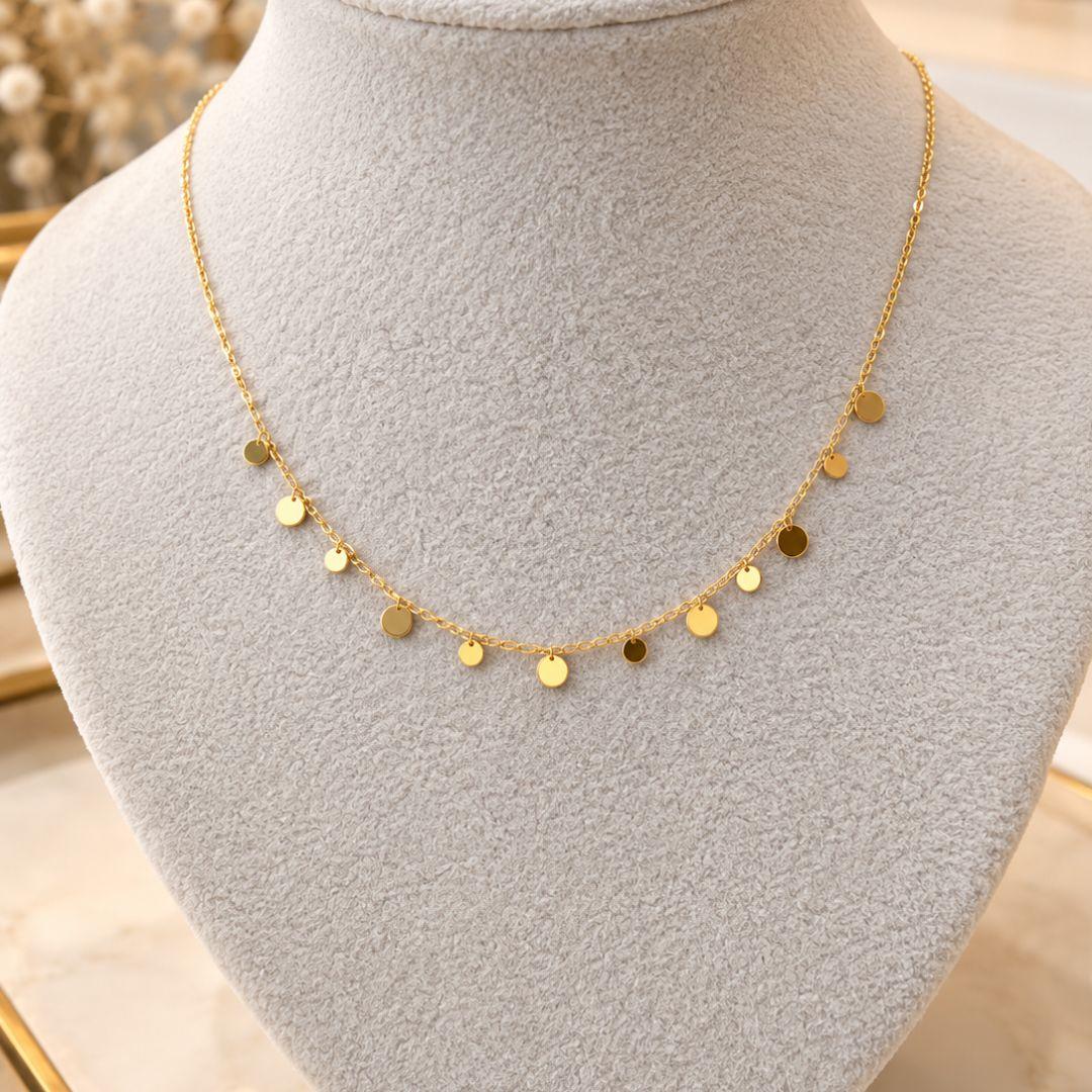 Choker Plaquinhas - Aço com Banho